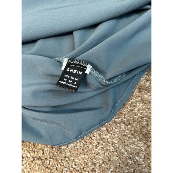 Long sleeve pleated maxi dress sea foam green lace neckline granny core SZ MD - Picture 5 of 8